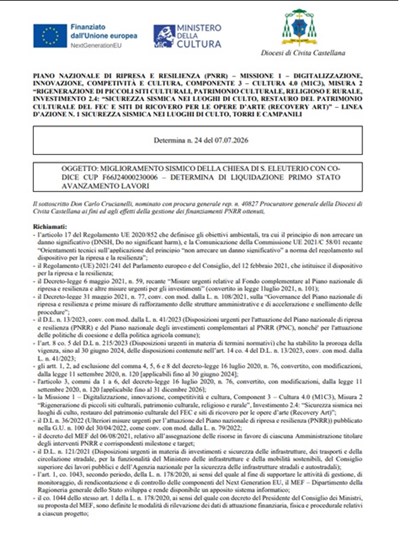Determina n.24 - PNRR